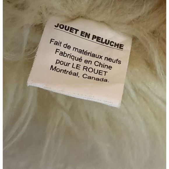 Lion Plush Stuffed Animal Le Rouet Canada Jouet en Peluche Paw Print Ribbon 16" - Picture 15 of 15